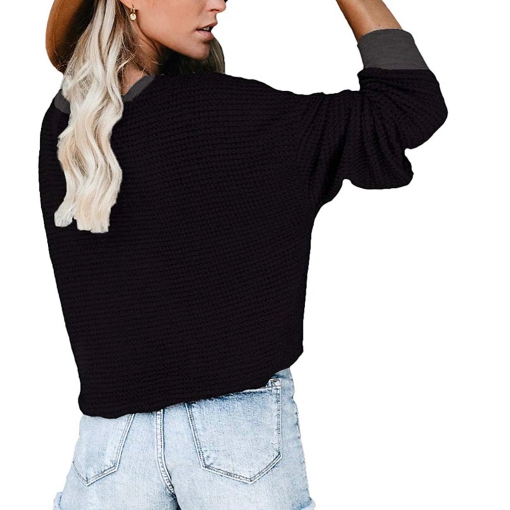 NWT Loose Waffle Knit Sweater - Picture 5 of 5